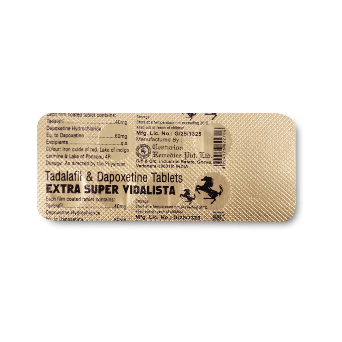 Extra Super Vidalista (Tadalafil + Dapoxetine)